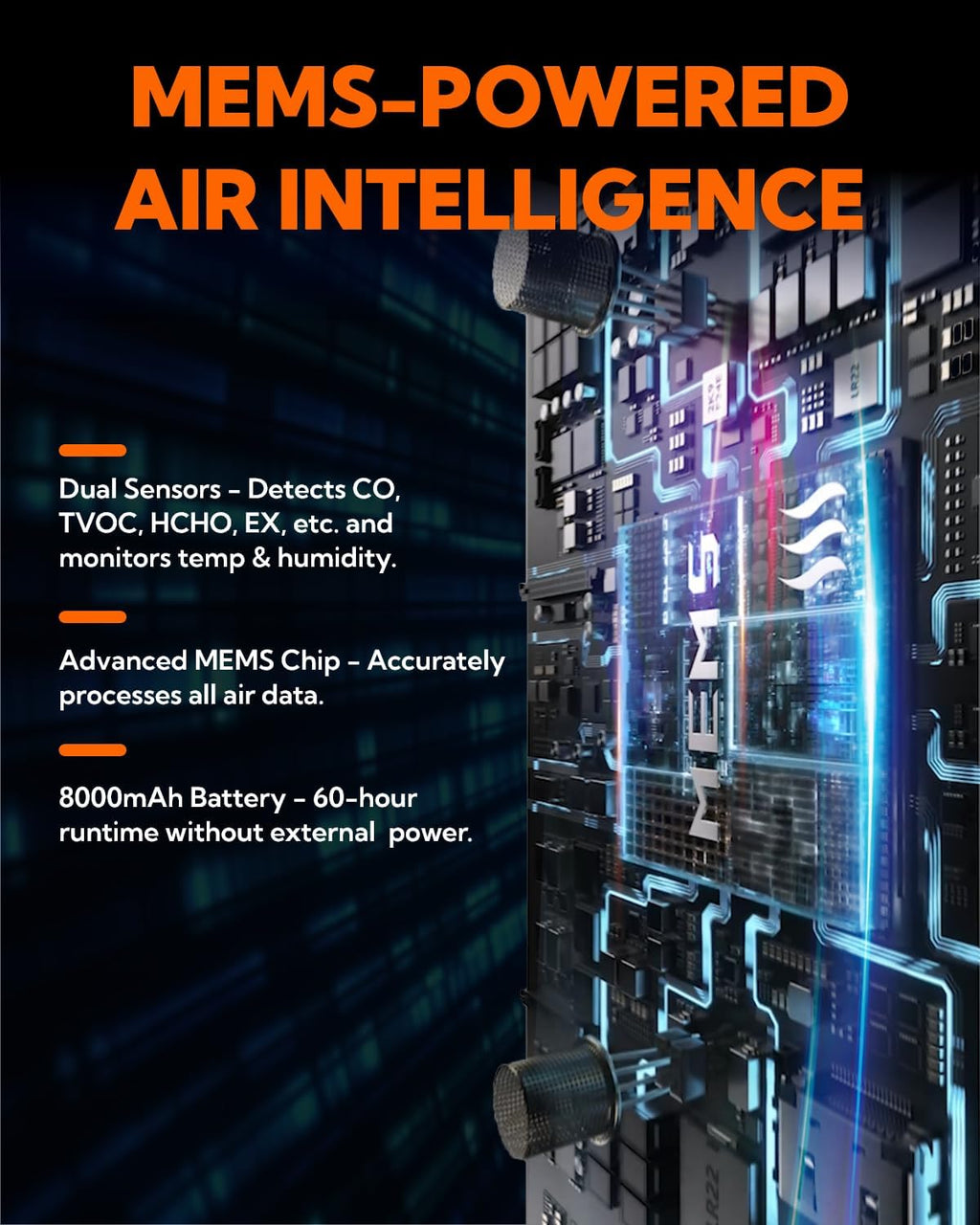 LUM GUARD Portable Air Monitor(white)