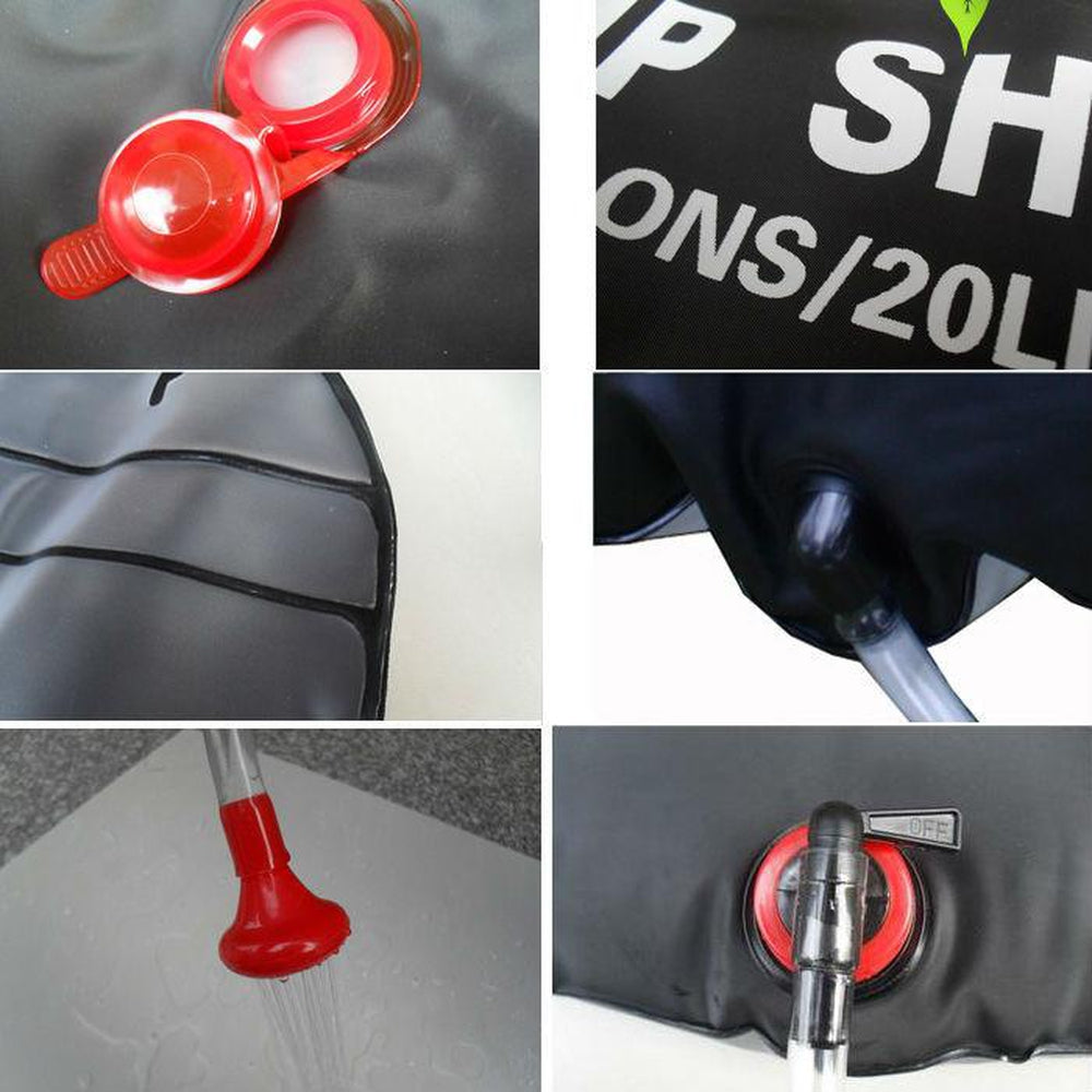 DORSAL Solar Heated Camping Surf Rinse Shower Kit